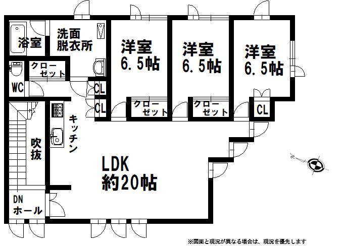 北海道常呂郡佐呂間町宮前町5-18(3LDK/2階)の間取り写真