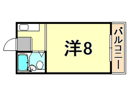 甲子園ピース(ワンルーム/4階)の間取り写真
