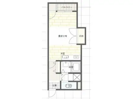 T・セーヌ(ワンルーム/3階)の間取り写真