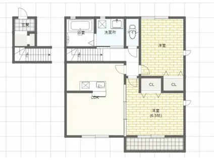 ネットハイツ(2LDK/2階)の間取り写真