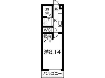 シャトウ清栄(1K/3階)の間取り写真