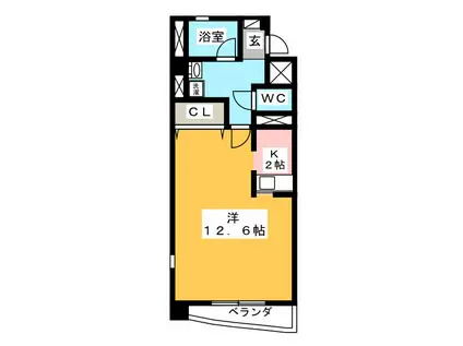 メゾン・ド・ミヤビ(ワンルーム/5階)の間取り写真