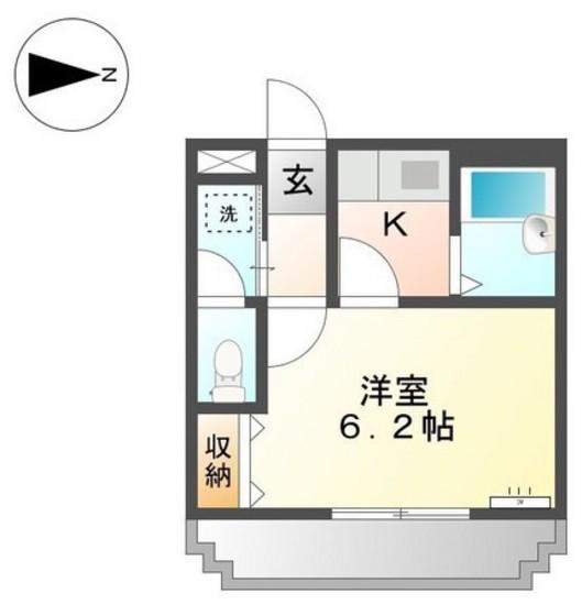 グランチェスタ(1K/1階)の間取り写真