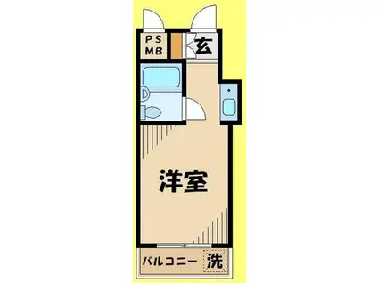 スカイコート千歳烏山(ワンルーム/4階)の間取り写真