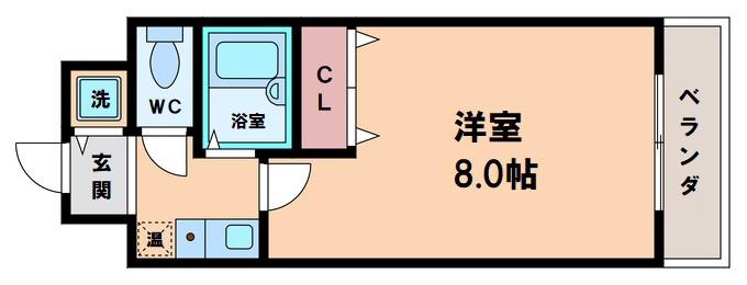ファミールグランデサウス館(1K/3階)の間取り写真