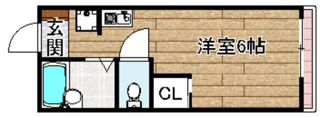 レスポワール(1K/1階)の間取り写真