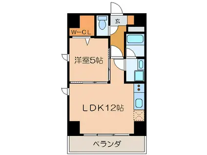 FRONTIER NAGOYA(1LDK/4階)の間取り写真
