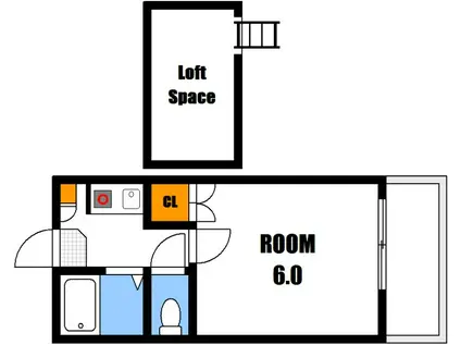 ユーハイム緑井B(1K/1階)の間取り写真