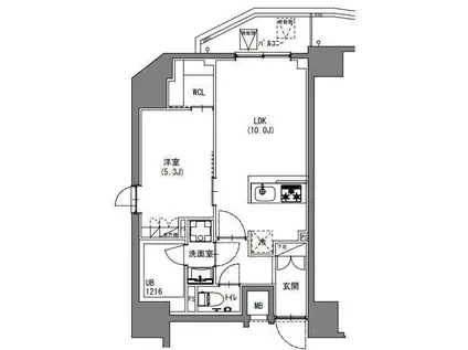 エスレジデンス新宿御苑(1LDK/5階)の間取り写真