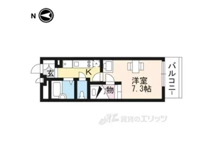 レオパレスラピスラズリ高井田(1K/3階)の間取り写真