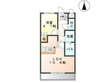 エスポ・ワール(1LDK/1階)の間取り写真