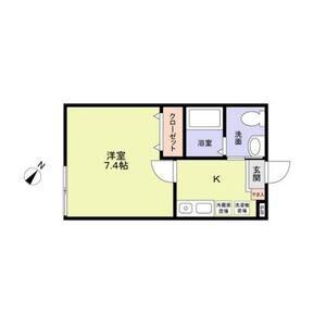 ルミエール常盤台A棟(1K/1階)の間取り写真