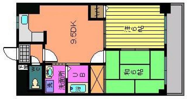 グランシャリオ横川(2DK/1階)の間取り写真