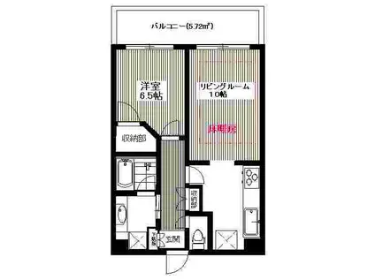 ライオンズプラザ東麻布(1LDK/9階)の間取り写真