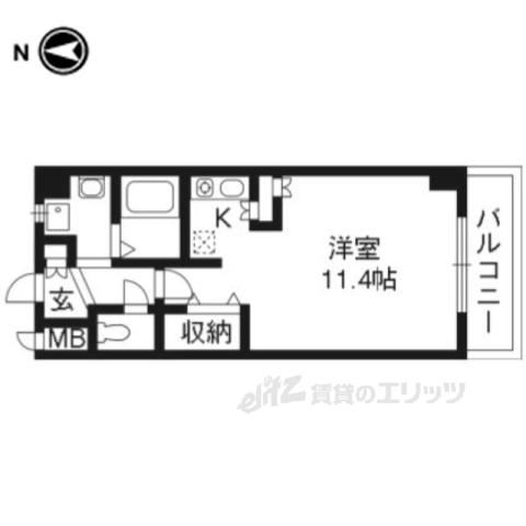 Mプラザ津田駅前十番館(1K/2階)の間取り写真