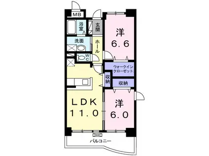 ブライトエステート(2LDK/4階)の間取り写真