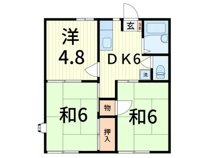 ファミール高砂(3DK/1階)の間取り写真