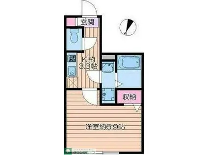 EL CAMINO(1K/3階)の間取り写真