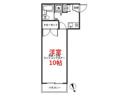 ドルチェ川崎(1K/7階)の間取り写真