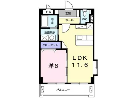 SEASIDE潮平(1LDK/3階)の間取り写真