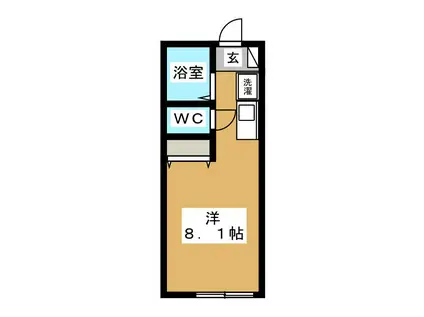 ルミナーレ白楽(ワンルーム/2階)の間取り写真