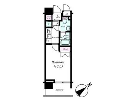 パレステュディオ芝浦シティ(1K/5階)の間取り写真
