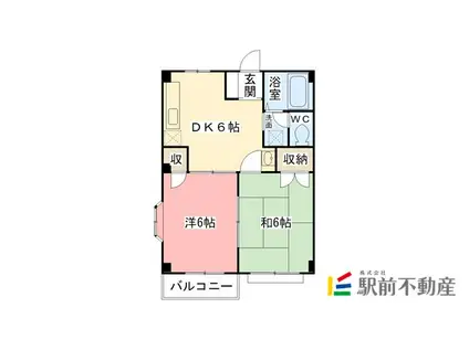 ミストラルI(1LDK/2階)の間取り写真