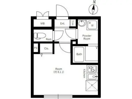 LUDENS AYASE E-ST(ワンルーム/1階)の間取り写真