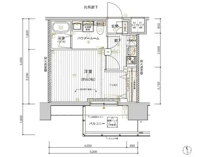 メインステージ東日暮里(1K/6階)の間取り写真