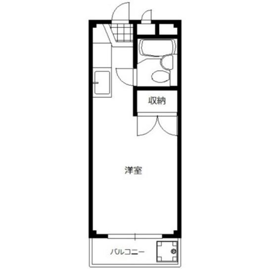 コンチネンタル学南町(ワンルーム/3階)の間取り写真