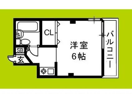 ビラハウス中野(ワンルーム/5階)の間取り写真