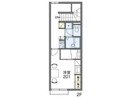 レオパレスグレイス大宮西(1K/2階)の間取り写真