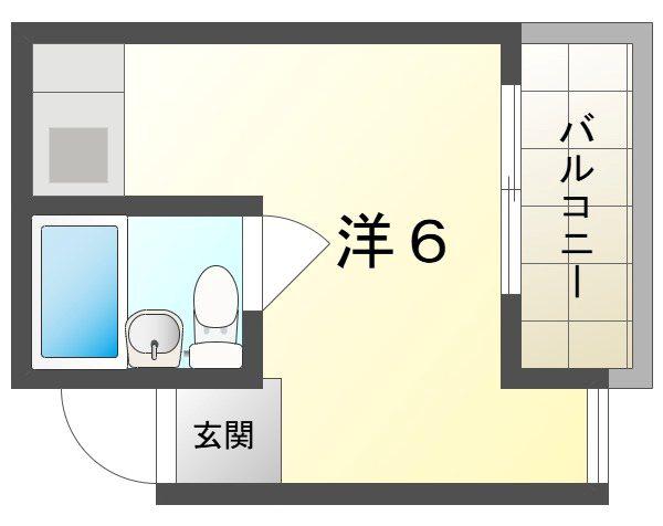 ハイツサニーサイド門真(ワンルーム/3階)の間取り写真