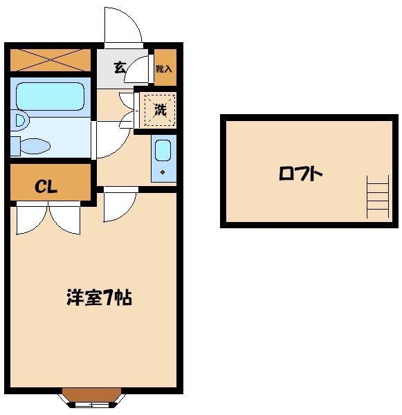 メイプルハウス(1K/3階)の間取り写真