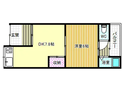 寿荘(1DK/1階)の間取り写真