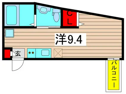 グランメゾン(ワンルーム/2階)の間取り写真
