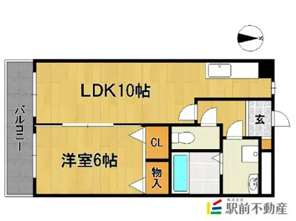 パシフィックパーク(1LDK/4階)の間取り写真