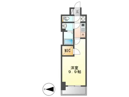 プレサンス丸の内リラティ(1K/8階)の間取り写真