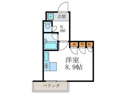 サンシティ御所西(1K/5階)の間取り写真
