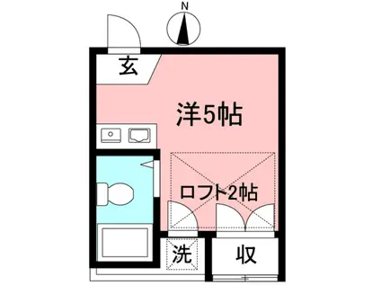 レジデンス西野川(ワンルーム/2階)の間取り写真