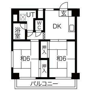 豊徳ハイツ(2DK/1階)の間取り写真
