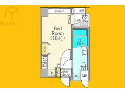 CREATIF中野(ワンルーム/6階)の間取り写真