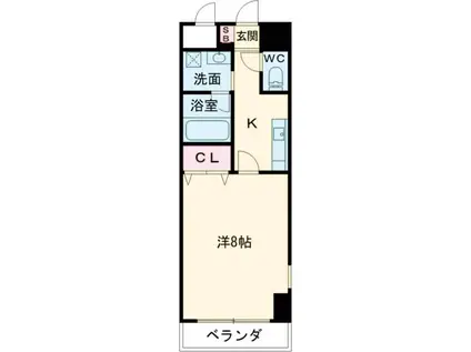 クリザンテェーモ(1K/10階)の間取り写真