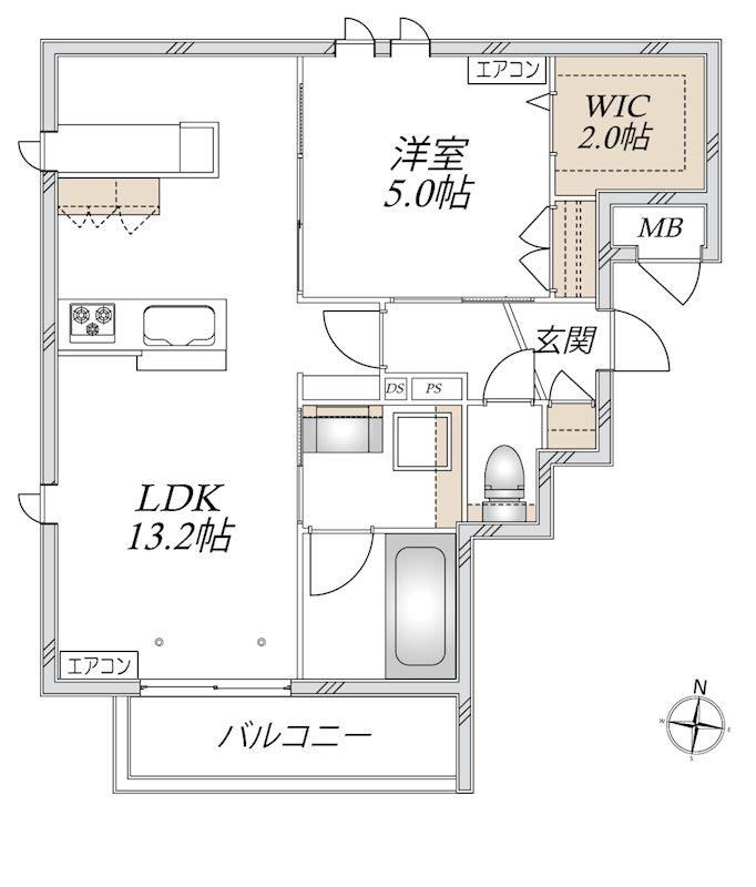 SUEHIRO COURT 常盤II(1LDK/3階)の間取り写真