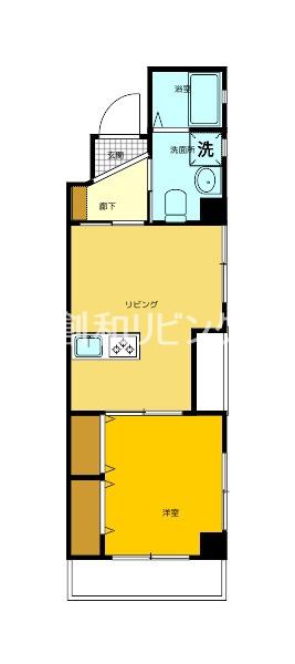 セント・ピュール(1LDK/3階)の間取り写真