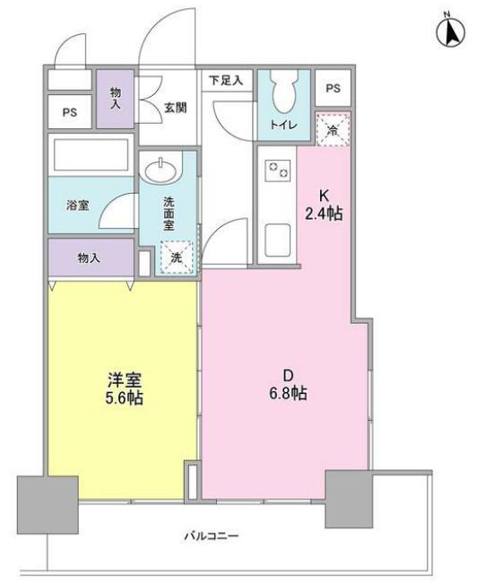LE MONT 代官山 ルモン代官山(1LDK/4階)の間取り写真