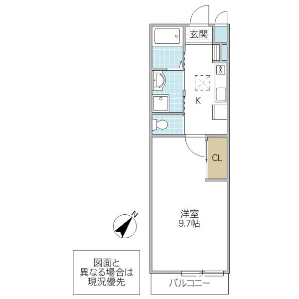 REIZEN II(1K/1階)の間取り写真