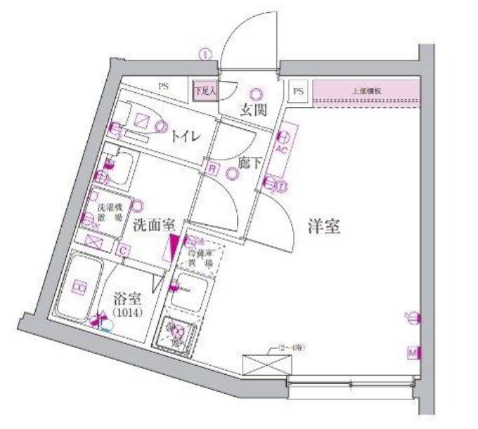 ベルシードステアー中野富士見町(ワンルーム/3階)の間取り写真