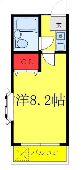 ノヴァ上池(1K/3階)の間取り写真