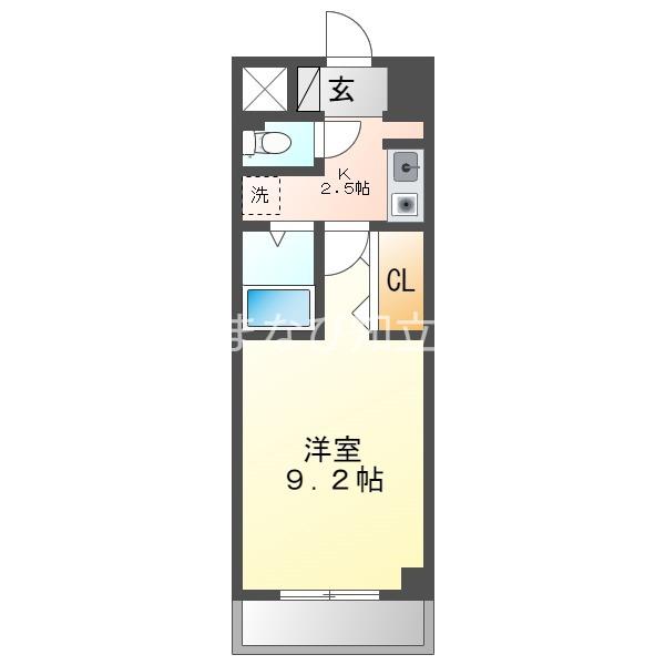 A・CITY三河安城東町(1K/7階)の間取り写真